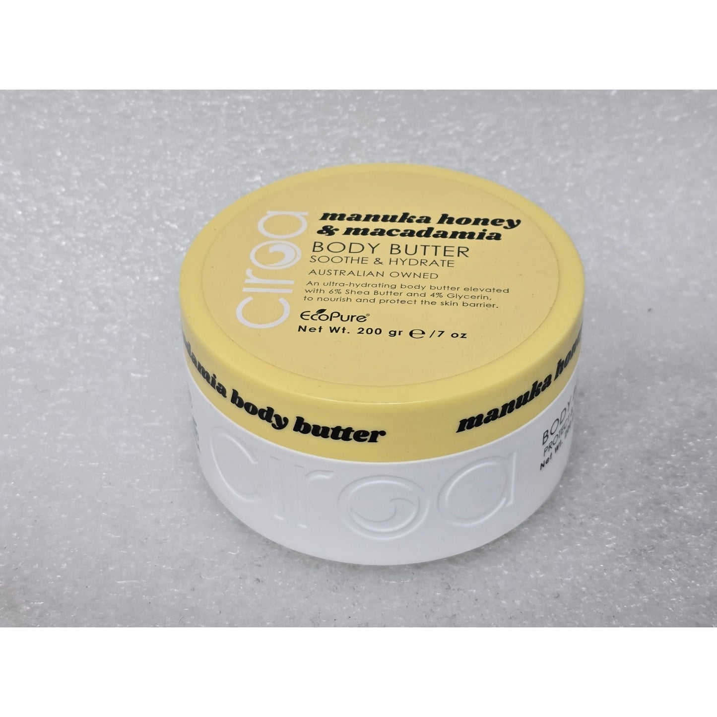 Ciroa Manuka Honey & Macadamia Body Butter 7 oz Hydrating & Nourishing Skin Care