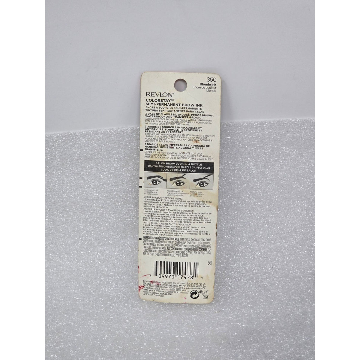 Revlon Colorstay Semi-Permanent Brow Ink Blonde 350 Waterproof Long-Lasting