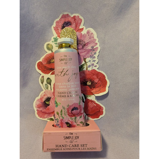 Jasmine Rose Hand Care Set By The Simple Joy Co. Hand Cream & Nail File
