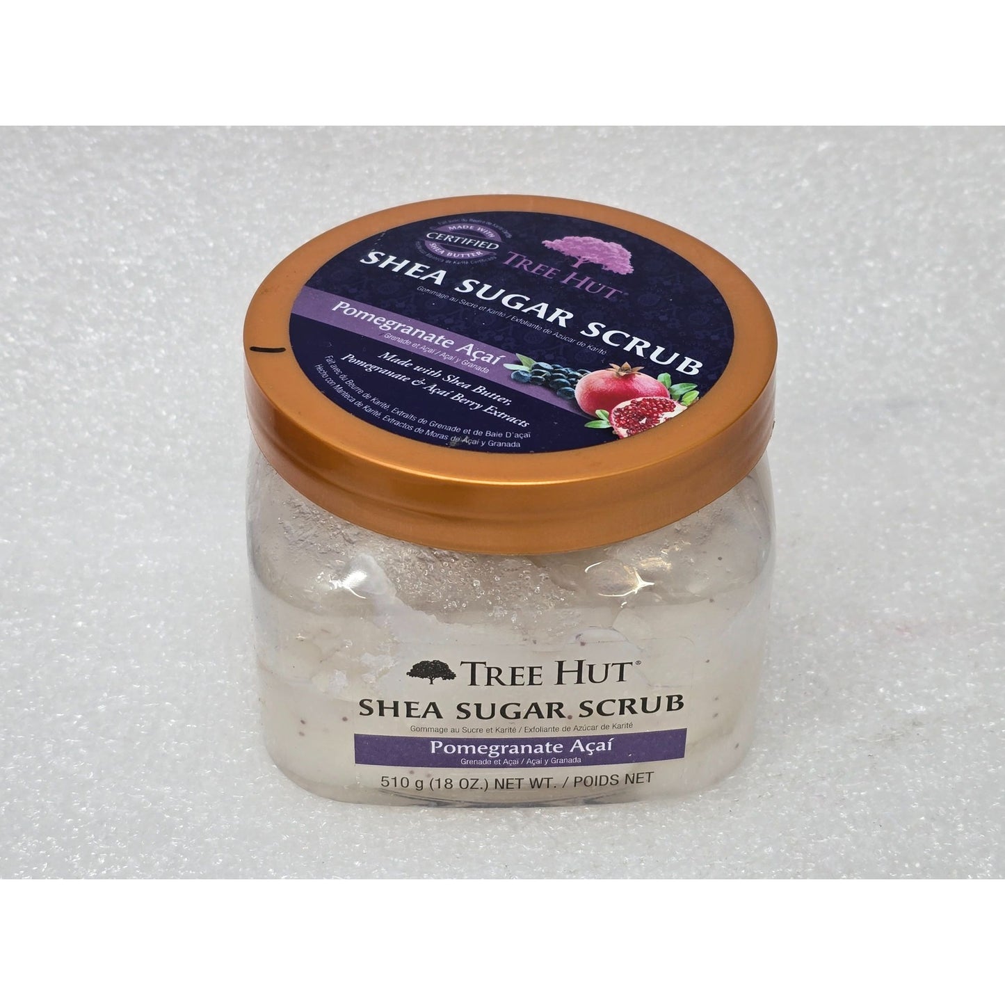 Tree Hut Shea Sugar Scrub Pomegranate Açai 18 Oz Exfoliator