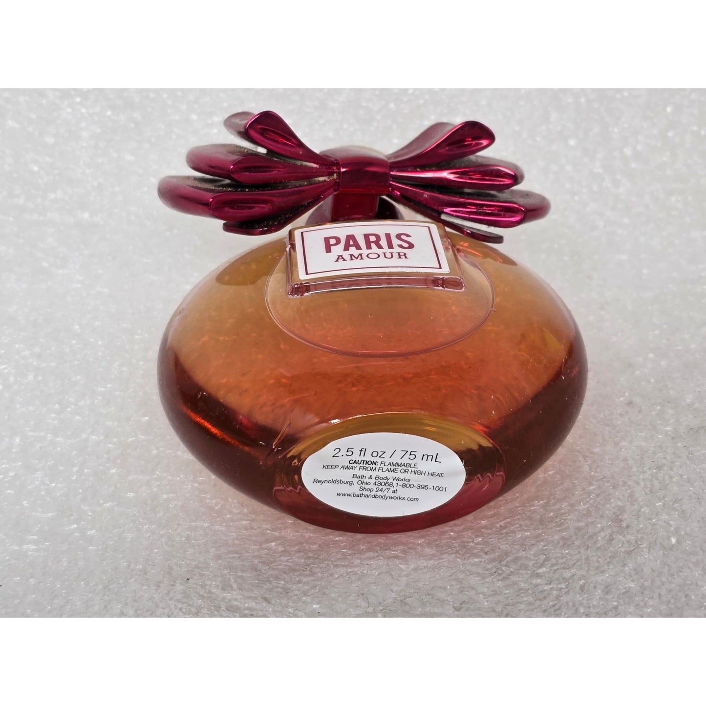Paris Amour Eau De Parfum Perfume 2.5 Oz By Bath & Body Works Pink Bow Bottle