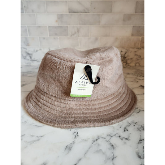 Alpine Design Womens OSFM Taupe AD W Brushed Bucket Hat Polyester/Rayon Blend