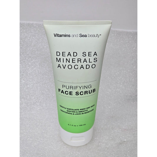 Vitamins And Sea Beauty Dead Sea Minerals Avocado Purifying Face Scrub 5.1 Oz