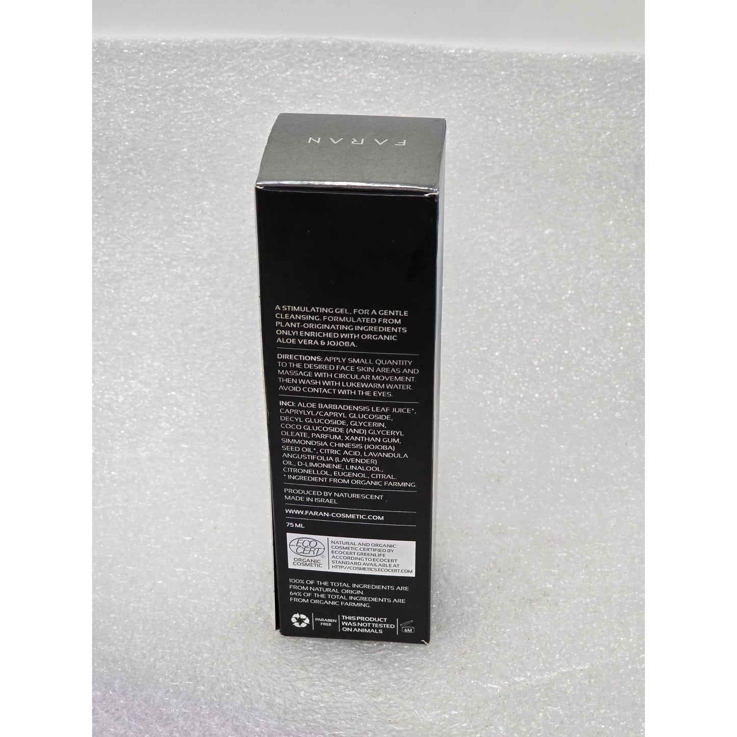 Faran Stimulating Face Cleansing Gel With 100% Natural Origin Ingredients 75 ML