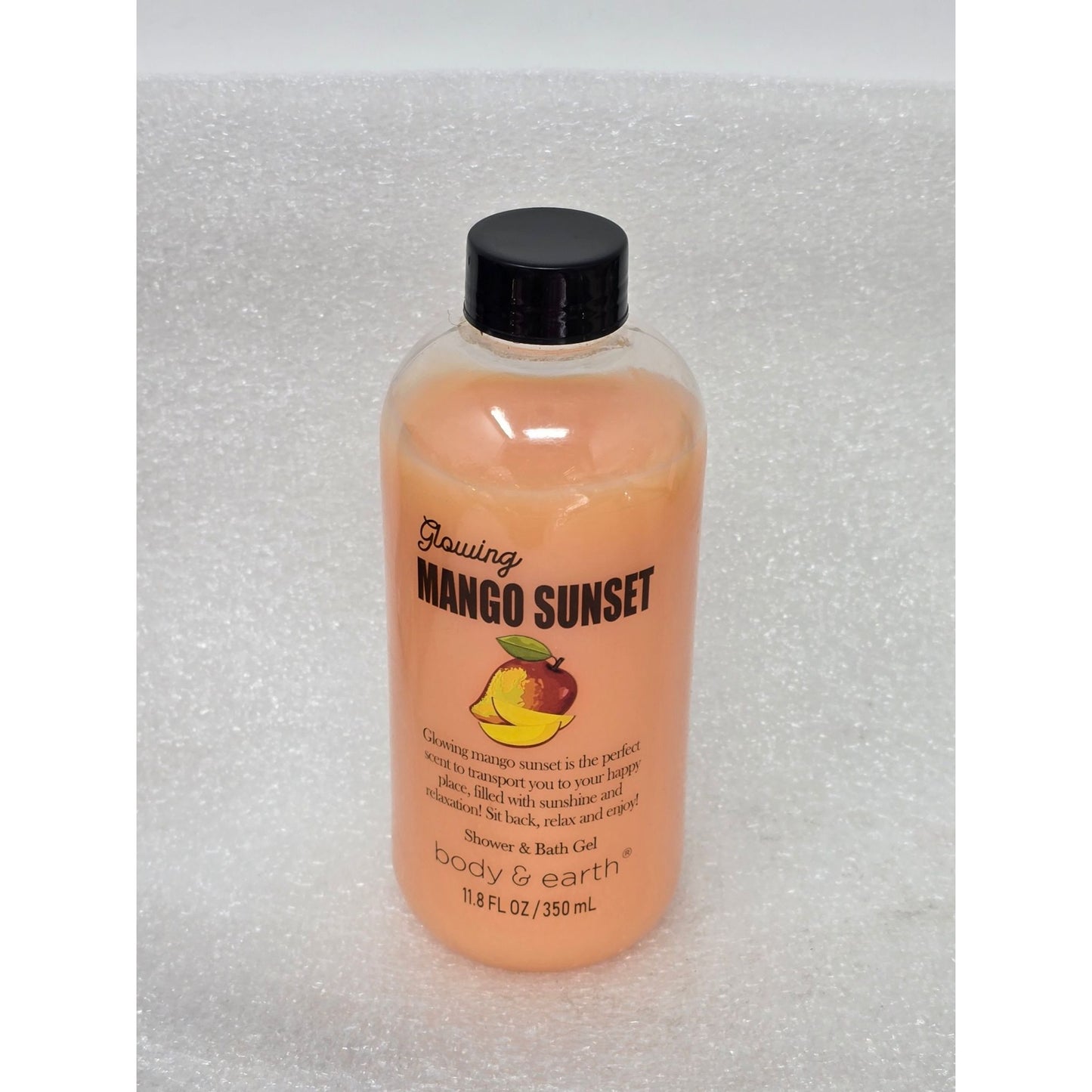 Glowing Mango Sunset Shower & Bath Gel Body & Earth Natural Fragrance 11.8 Fl Oz