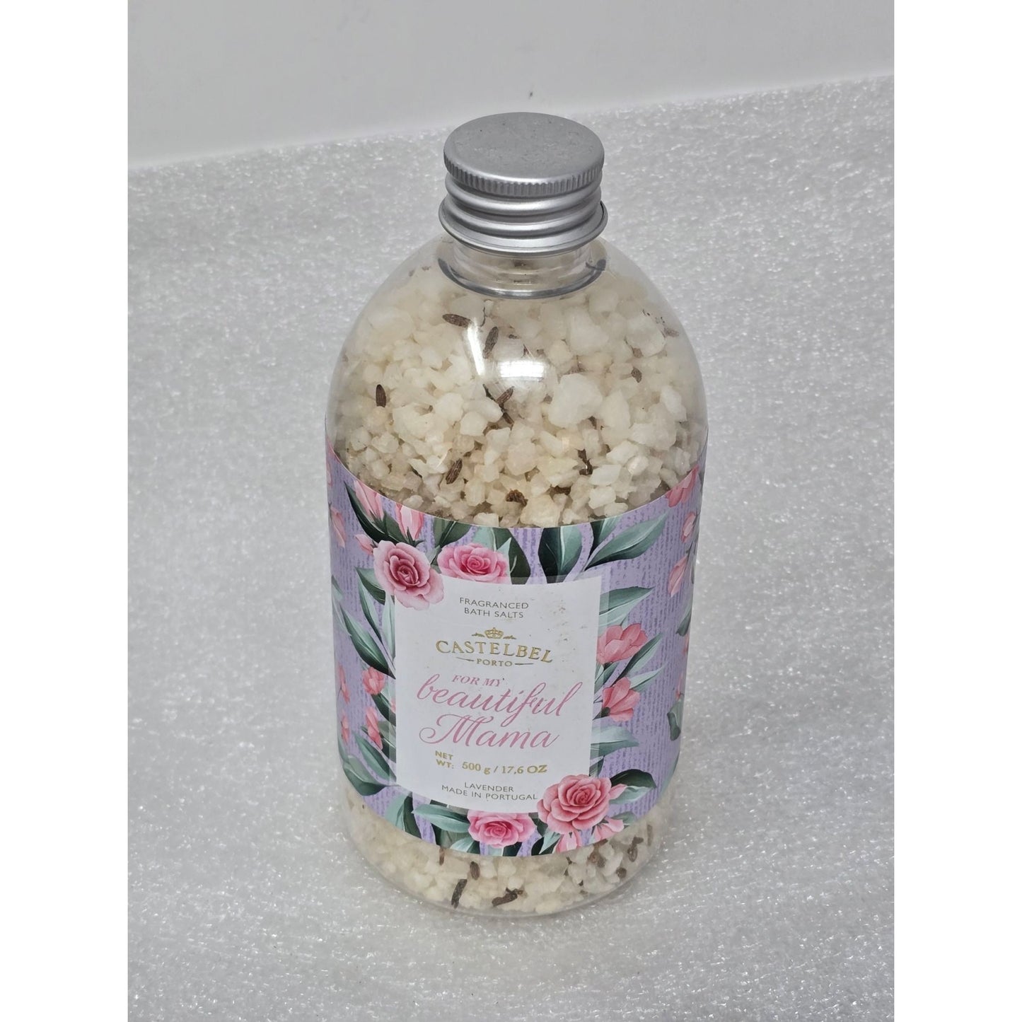 Castelbel Porto Lavender Fragranced Bath Salts With Dried Lavender Buds 17.6 oz