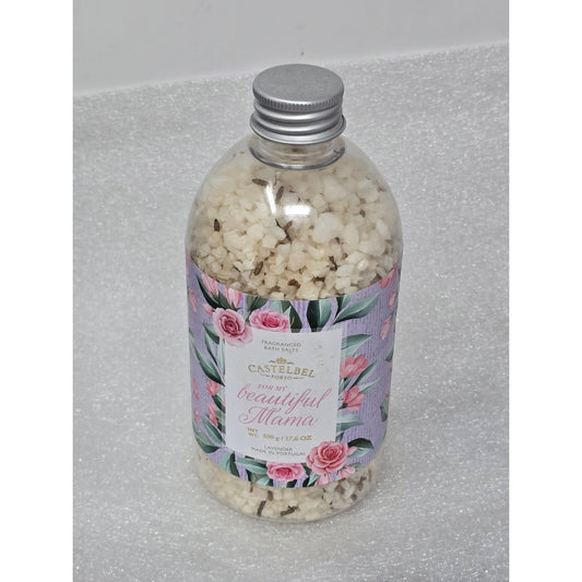 Castelbel Porto Lavender Fragranced Bath Salts With Dried Lavender Buds 17.6 oz