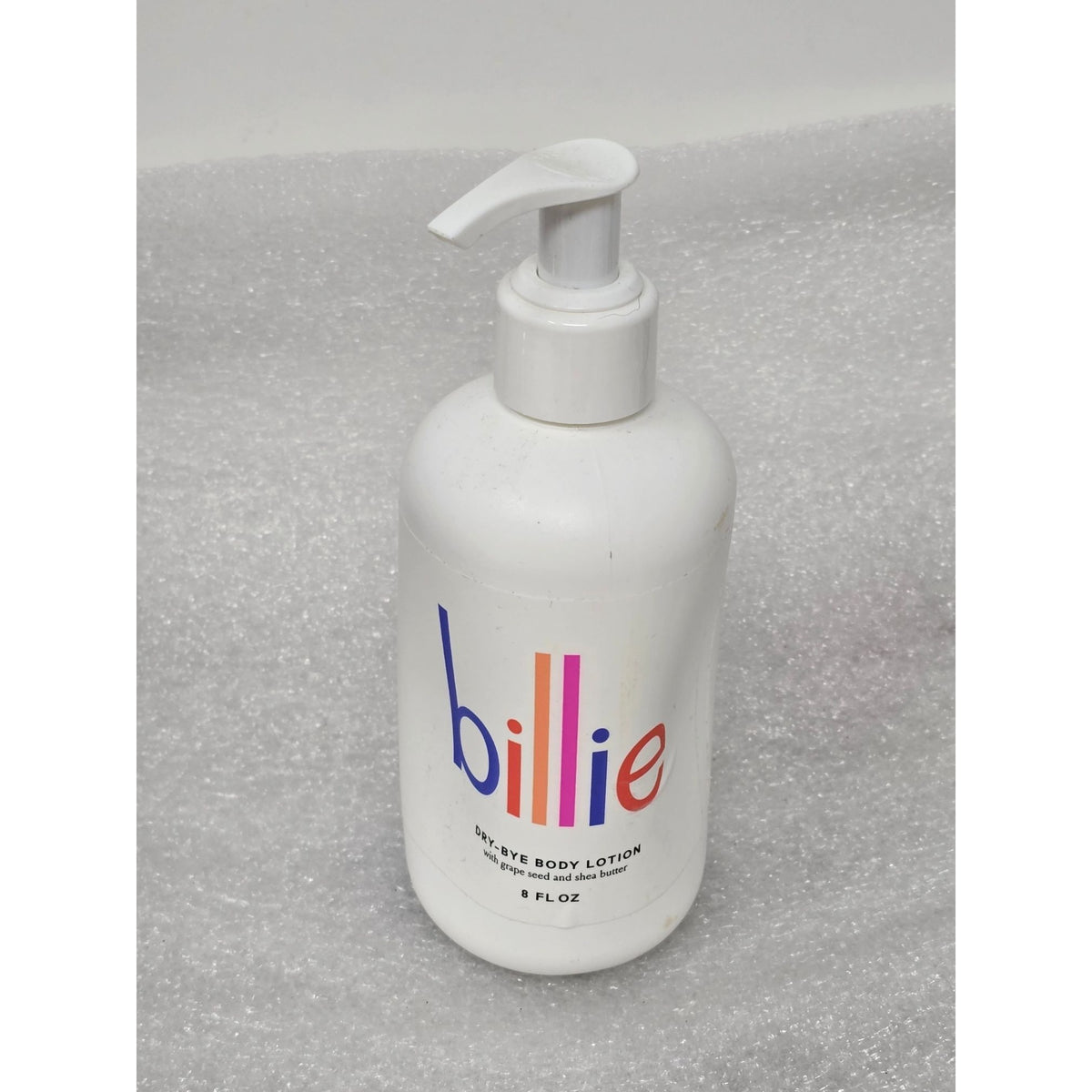 Billie Dry Bye Body Lotion With Grape Seed & Shea Butter 8 Fl Oz Pump Bottle