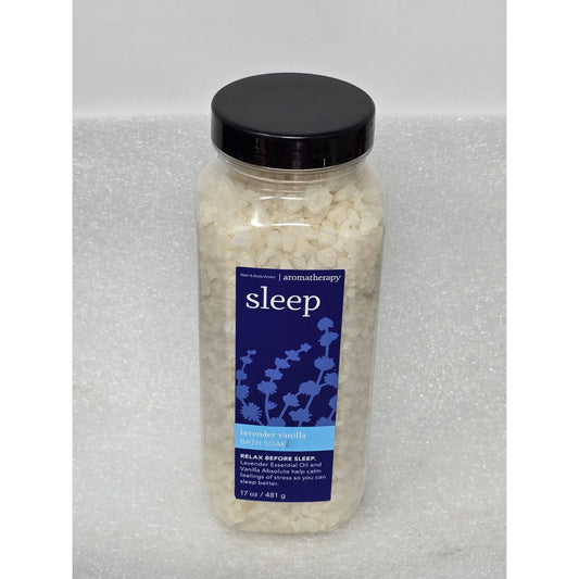 Bath & Body Works Sleep Lavender Vanilla Bath Soak Aromatherapy Relaxation Salts