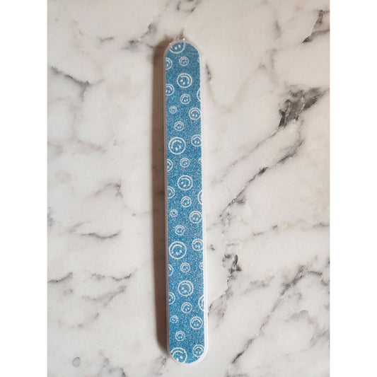 Diamond Cosmetics Nail File Double-Sided With Blue & Black Finish Smiley Face