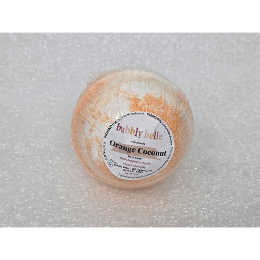 Bubbly Belle Orange Coconut Bath Bomb Moisturizing Black Raspberry Vanilla