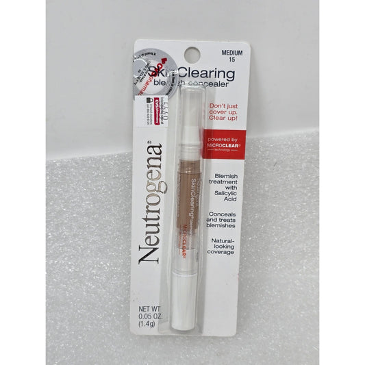 Neutrogena Skin Clearing Blemish Concealer Medium 15 With Salicylic Acid