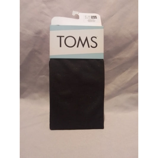 TOMS Black Sheer Quarter Crew Socks One Size Fits Most, Women 5-10 / Men 3-8