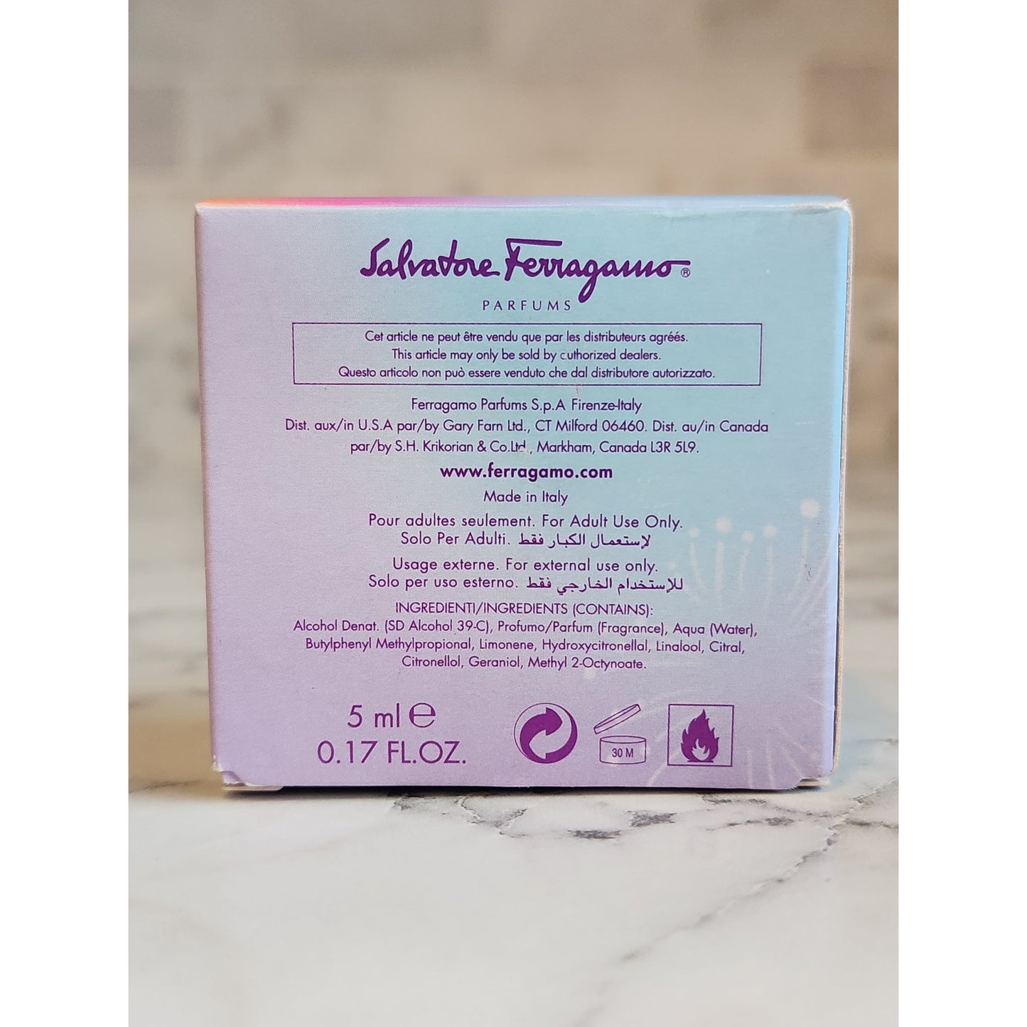 Salvatore Ferragamo Incanto Shine Eau De Toilette Mini Perfume 5ml / 0.17 Fl.Oz