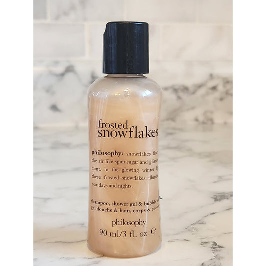 Philosophy Frosted Snowflakes Shampoo Shower Gel & Bubble Bath 3 fl. Oz. Sealed