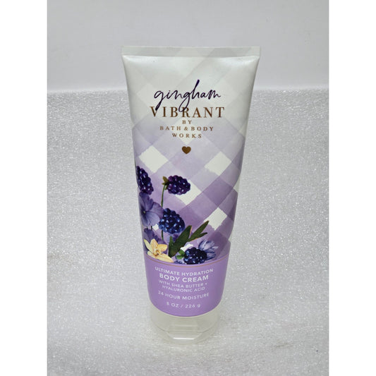 Bath & Body Works Gingham Vibrant Ultimate Hydration Body Cream Wild Blackberry