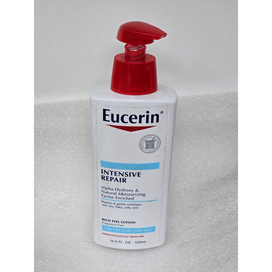 Eucerin Intensive Repair Rich Feel Lotion 16.9 oz Fragrance Free For Dry Skin