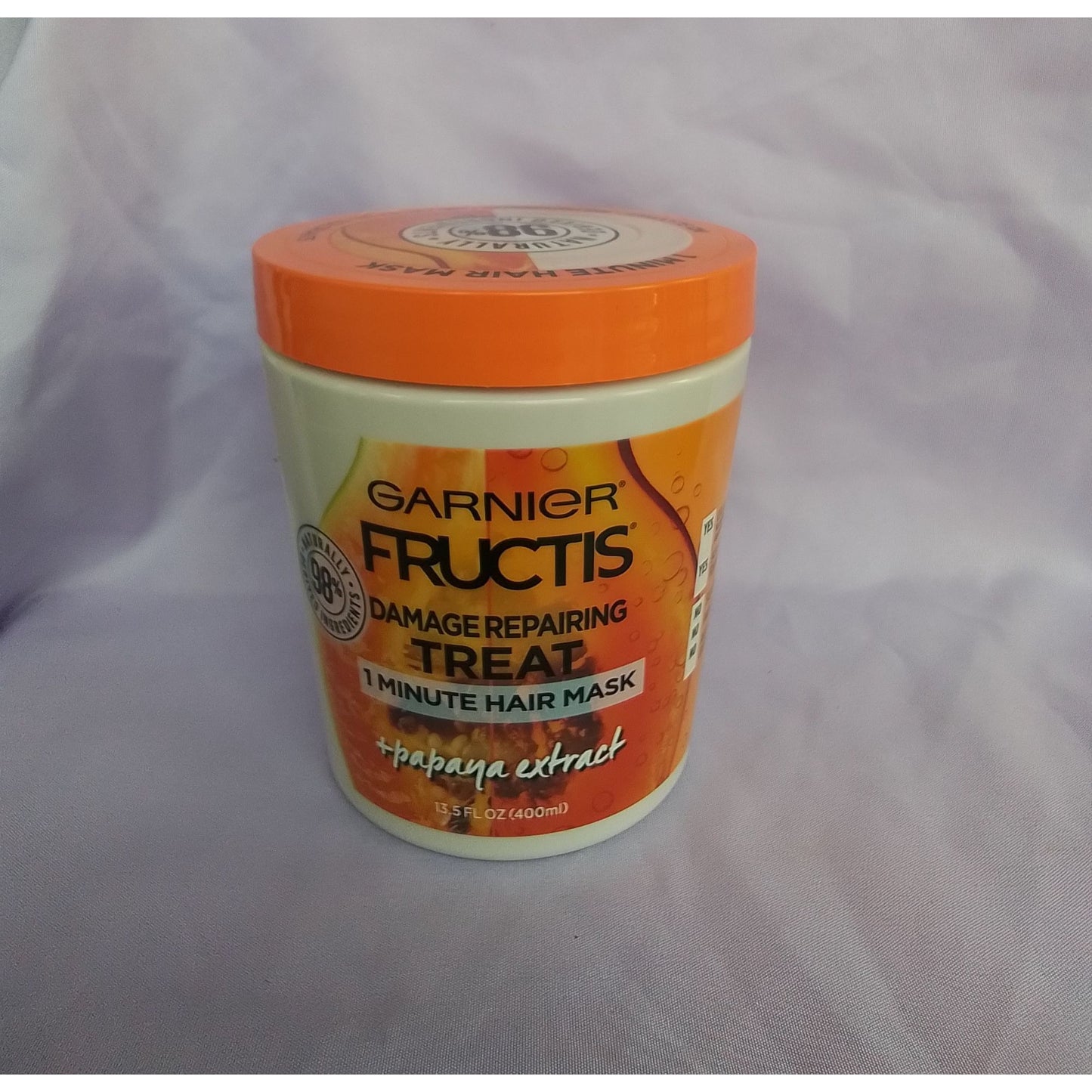 Garnier Fructis Damage Repairing Treat 1 Minute Hair Mask Papaya Extract 13.5 Oz