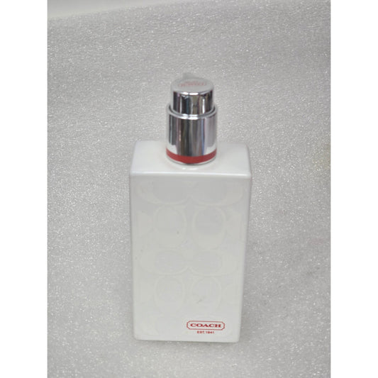 Coach Signature Body Lotion 6.7 fl oz / 200 ml White Bottle Silver Pump