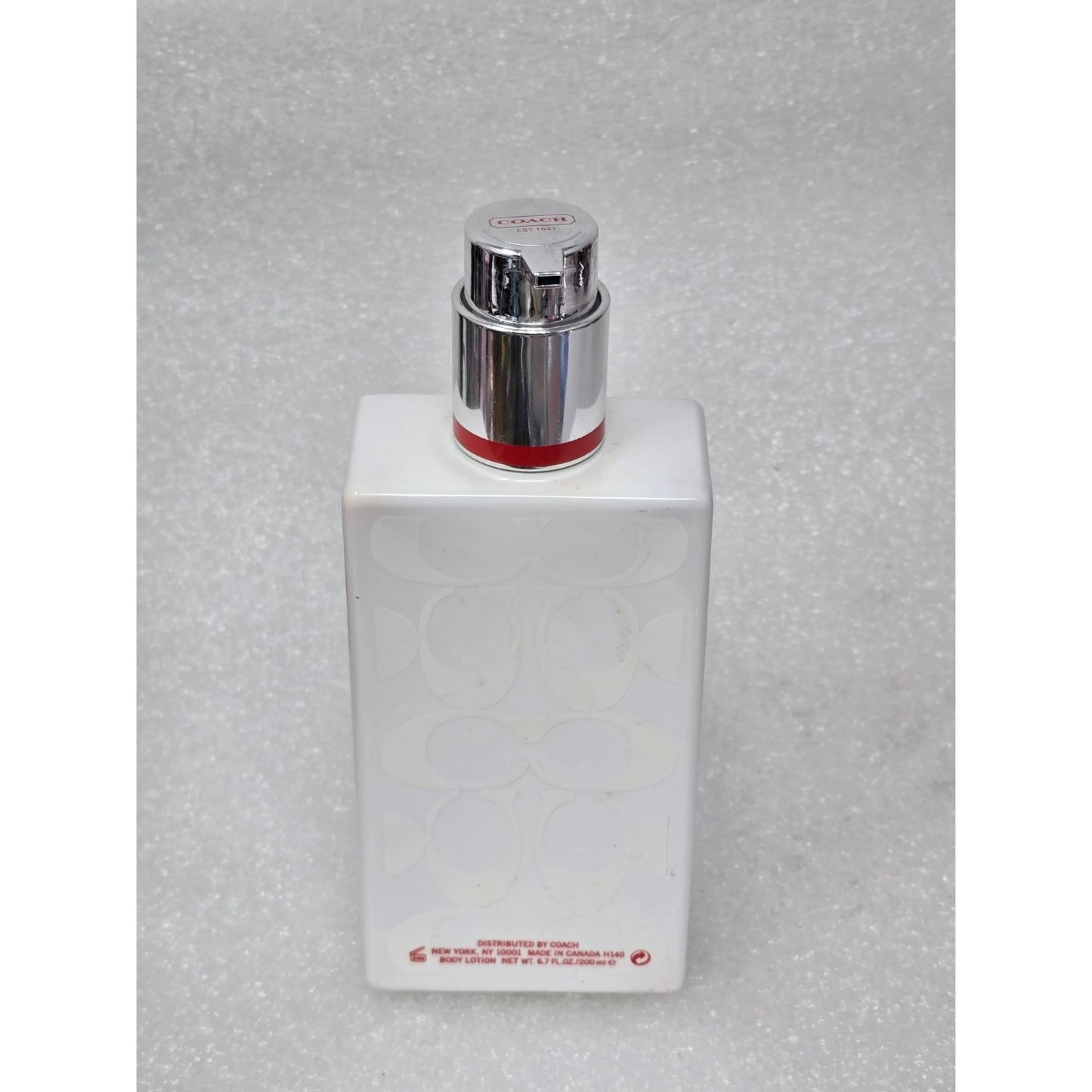 Coach Signature Body Lotion 6.7 fl oz / 200 ml White Bottle Silver Pump