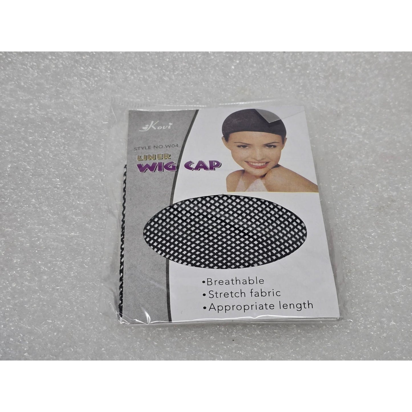 Kovi Liner Wig Cap Style No W04 Black Stretch Fabric Breathable Comfortable Wear