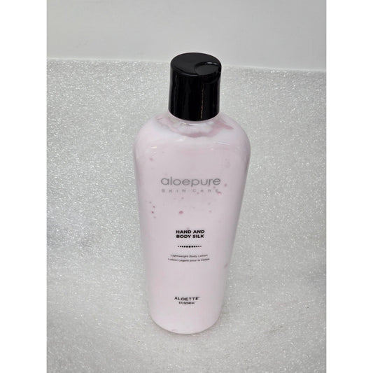 Aloepure Hand & Body Silk Lightweight Lotion 8 Oz Hydrating Organic Aloe Vera
