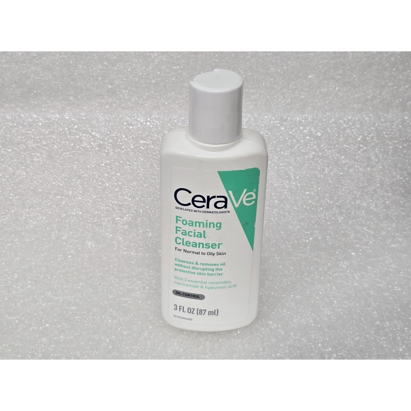 CeraVe Foaming Facial Cleanser 3 Fl Oz Normal To Oily Skin With Hyaluronic Acid