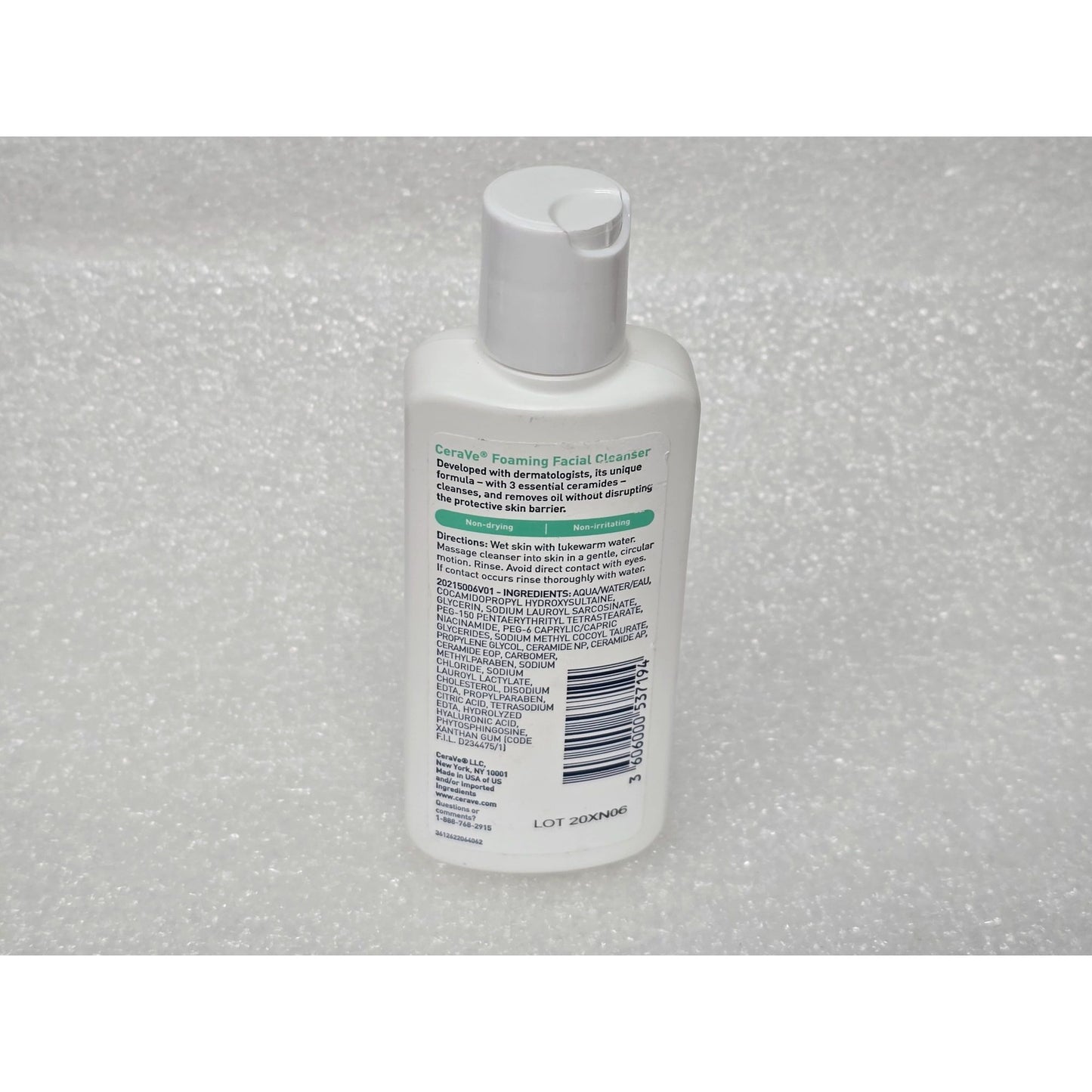 CeraVe Foaming Facial Cleanser 3 Fl Oz Normal To Oily Skin With Hyaluronic Acid