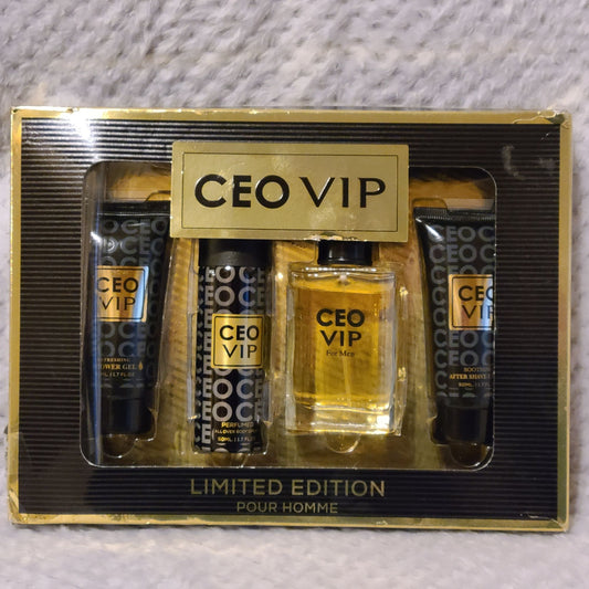 CEO VIP For Men Gift Set After Shave Body Spray Cologne Shower Gel