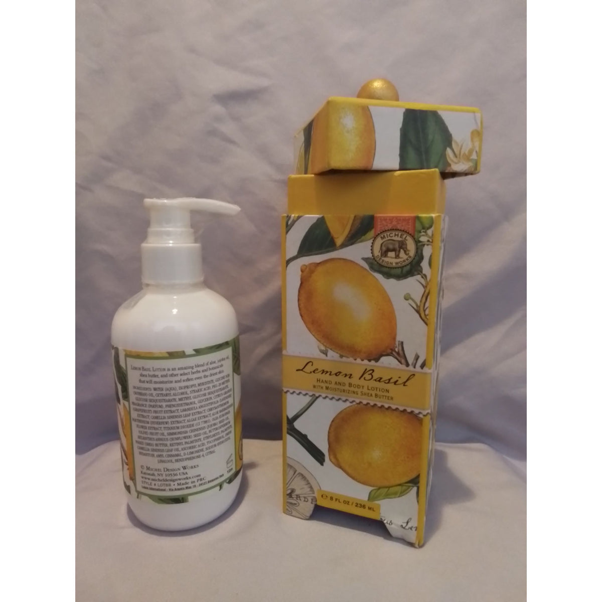 Michel Design Works Lemon Basil Hand & Body Lotion With Moisturizing Shea Butter 8 Fl Oz