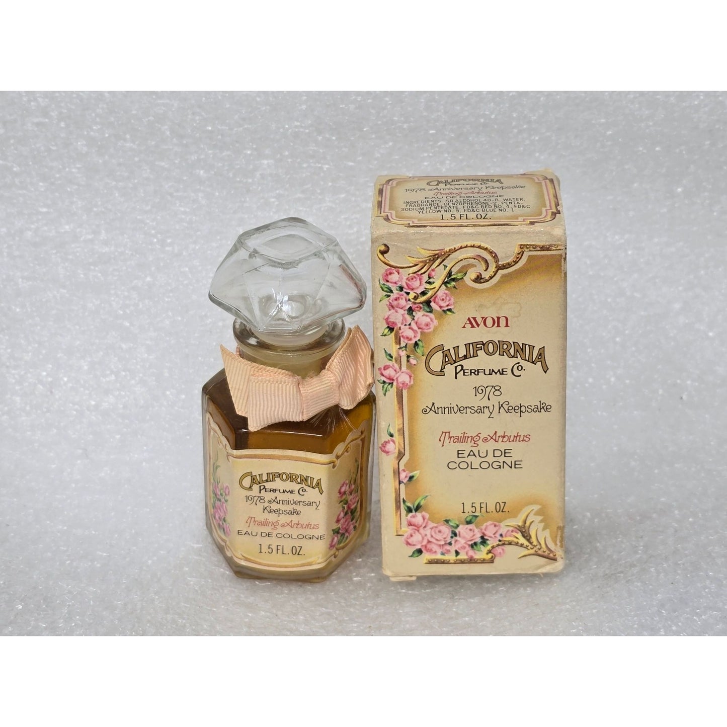 Avon California Perfume Co. Anniversary Keepsake Trailing Arbutus Eau De Cologne