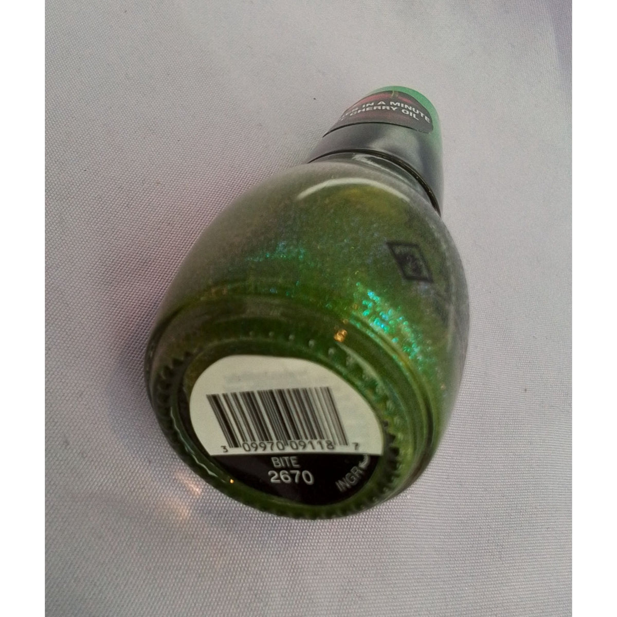 Sinful Colors Quick Bliss Nail Polish Bite 2670 Green Shimmer 0.5 Fl Oz