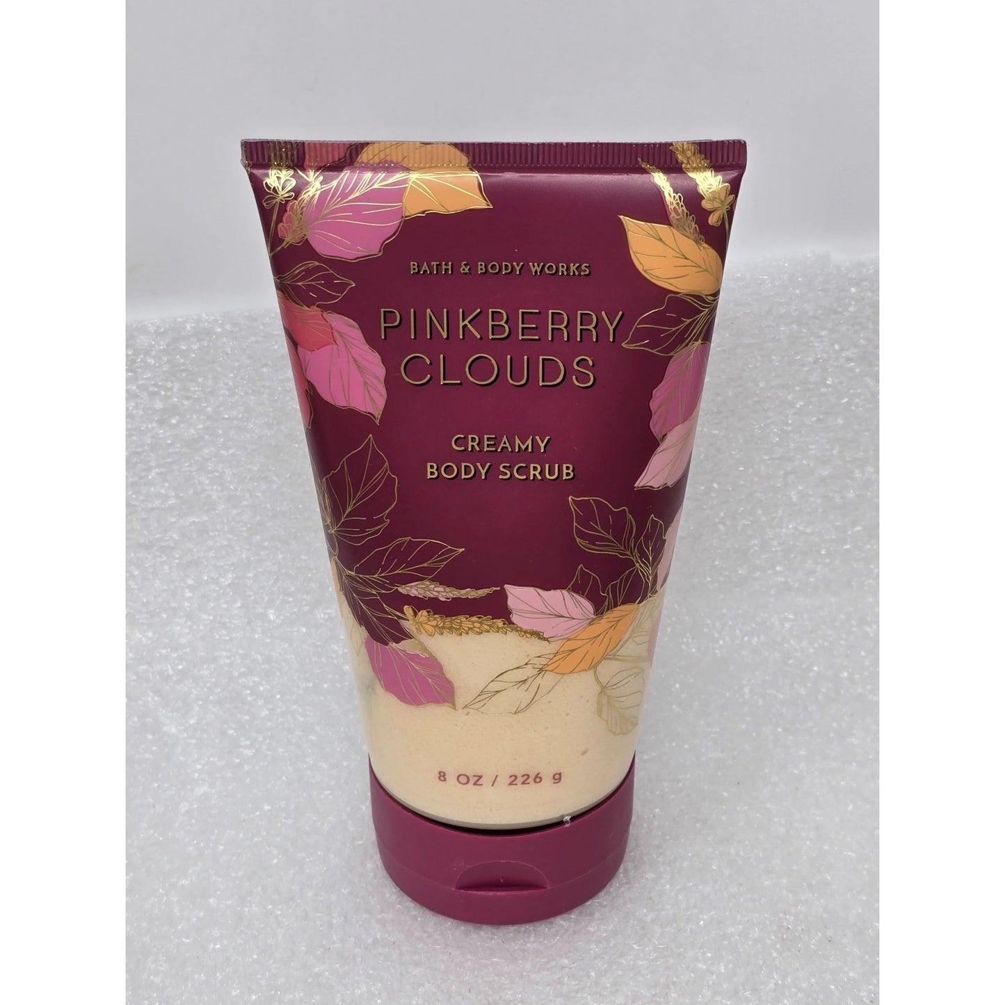 Bath & Body Works Pinkberry Clouds Creamy Body Scrub 8 Oz Exfoliator Shea Butter