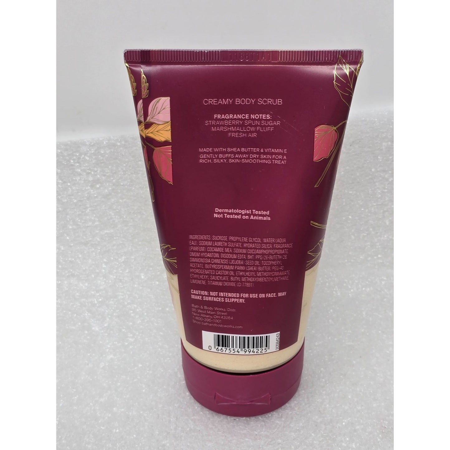 Bath & Body Works Pinkberry Clouds Creamy Body Scrub 8 Oz Exfoliator Shea Butter