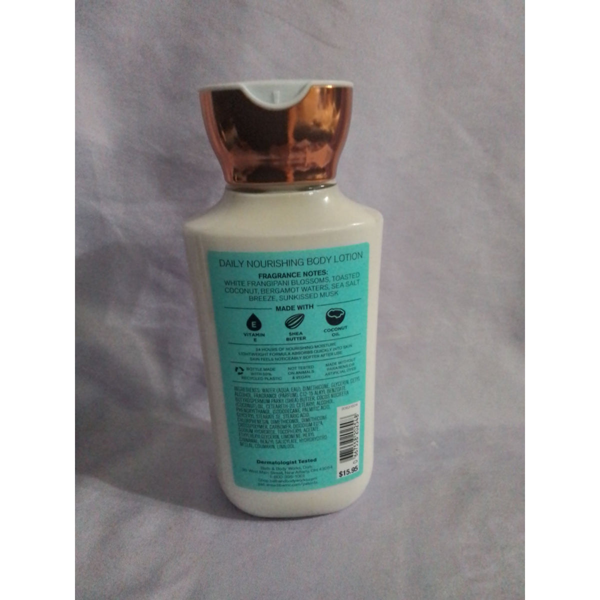 Bath & Body Works, Daily Nourishing Body Lotion, At The Beach, 8 oz