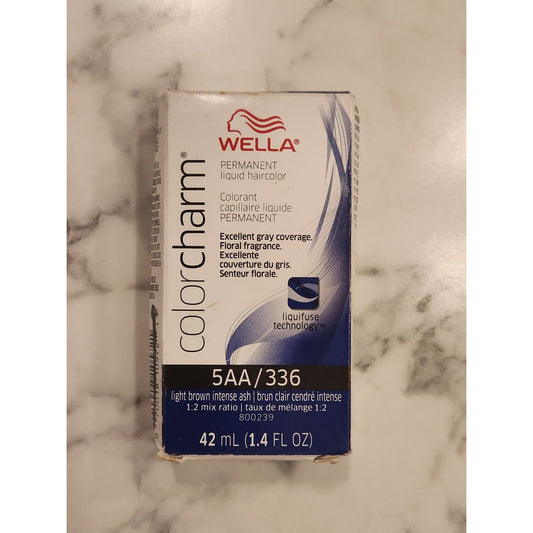 Wella Color Charm Permanent Liquid Hair Color 5AA / 336 Light Brown Intense Ash