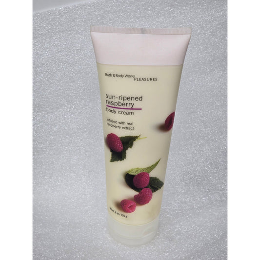 Bath & Body Works Pleasures Sun-Ripened Raspberry Body Cream 8 Oz Nourishing