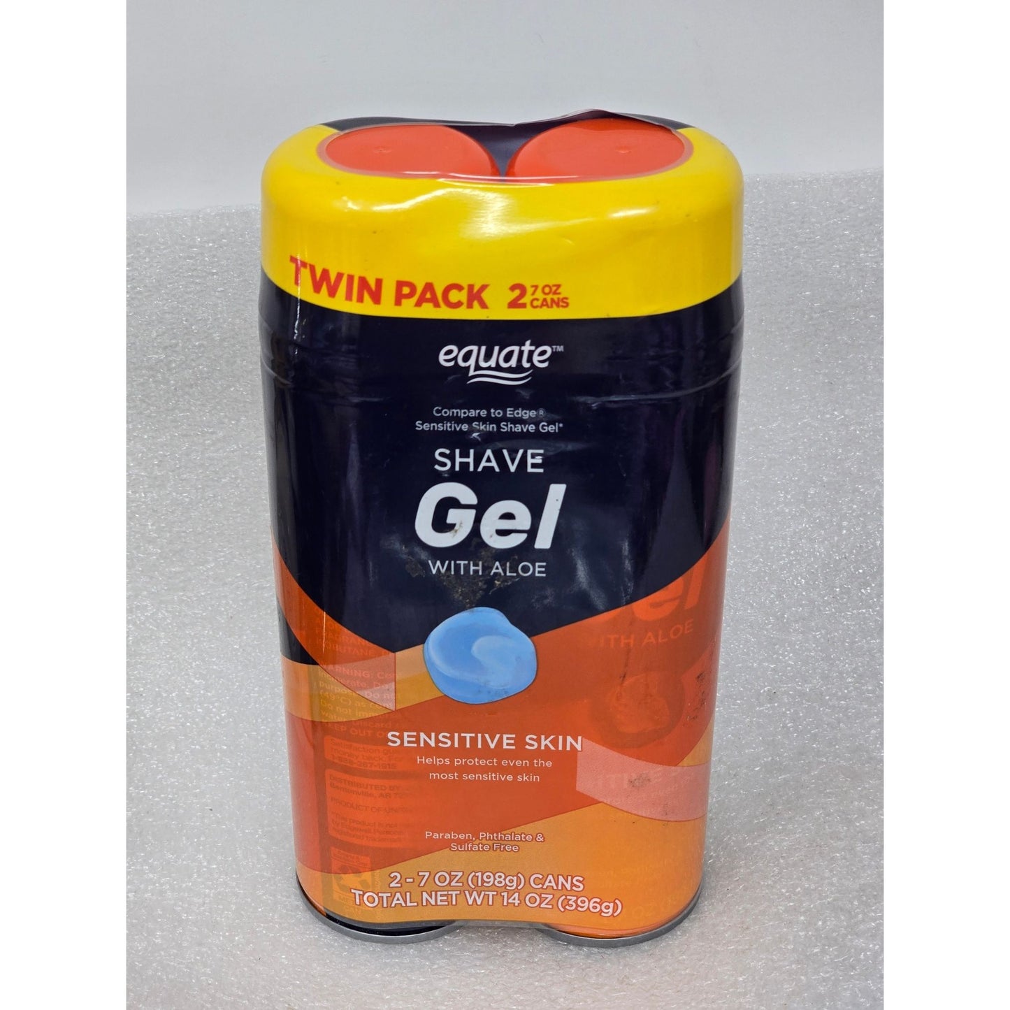 Equate Shave Gel Twin Pack With Aloe Sensitive Skin 2 Pack 7 Oz Each