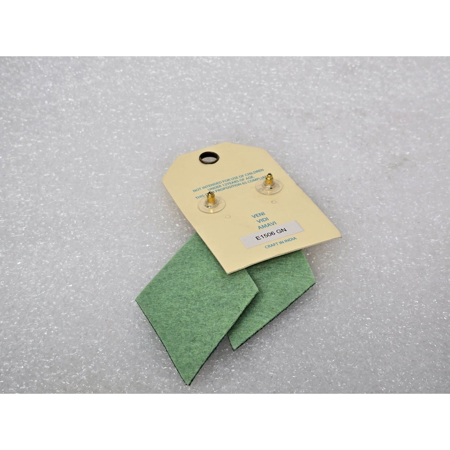 Handcrafted Geometric Beaded Earrings With Stud Closure