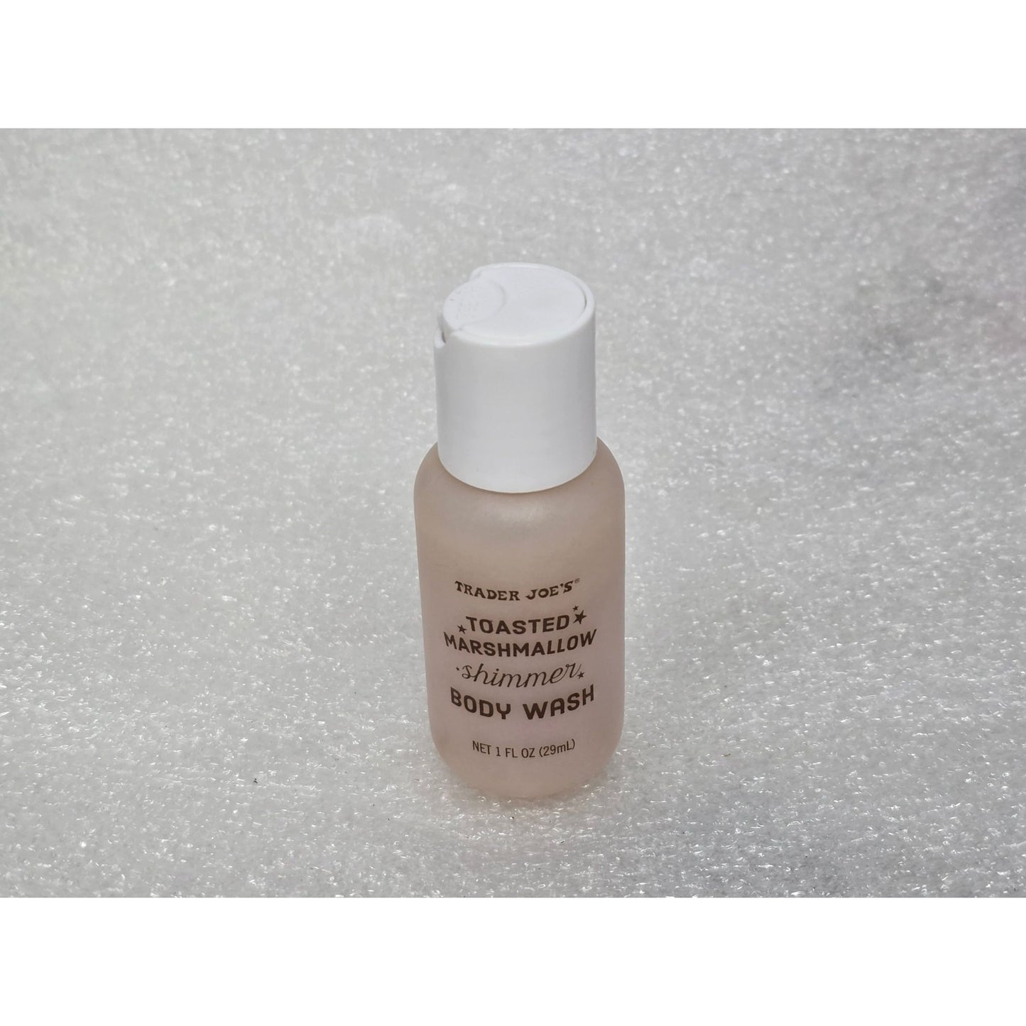Trader Joes Toasted Marshmallow Shimmer Body Wash 1 Fl Oz Travel Size