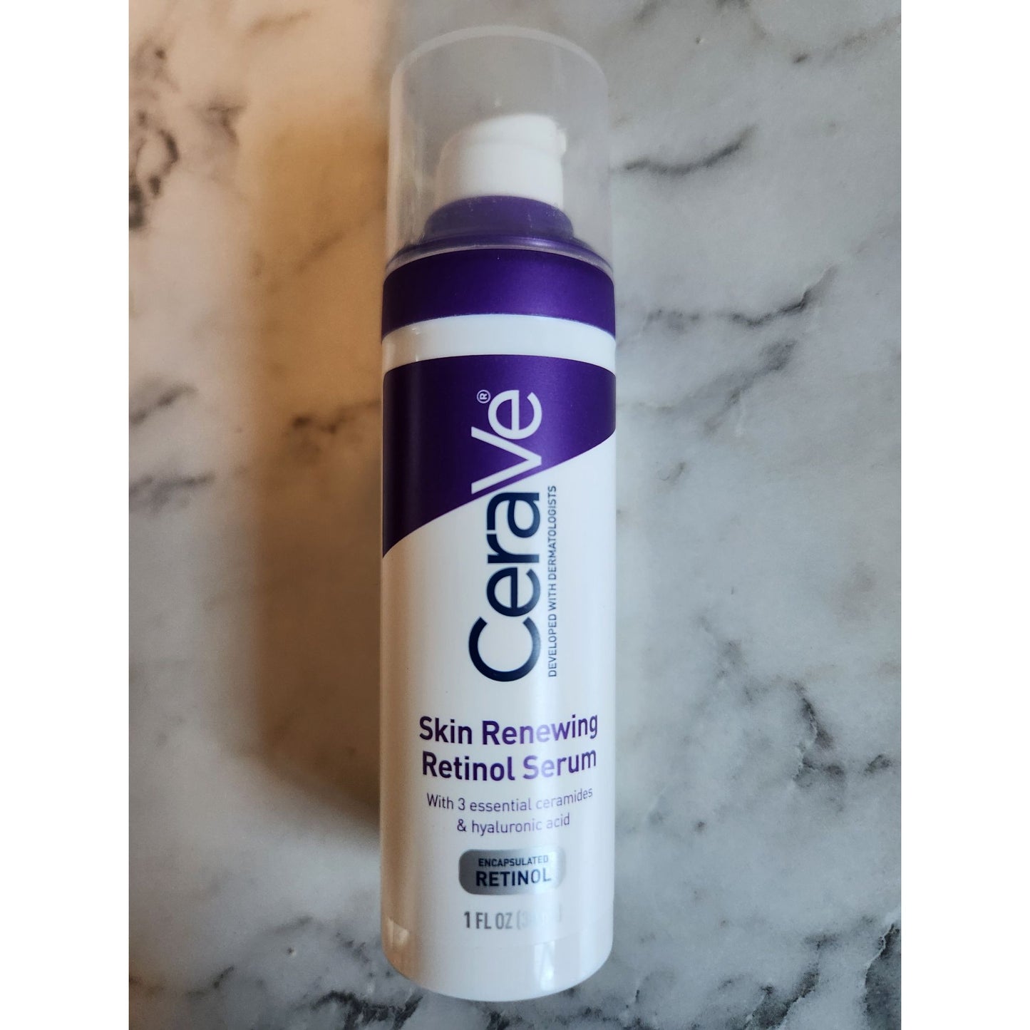 CeraVe Skin Renewing Retinol Serum 1 Oz  3 Essential Ceramides & Hyaluronic Acid