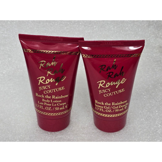Juicy Couture Rah Rah Rouge Rock The Rainbow Body Lotion & Shower Gel 1.7 Oz Set