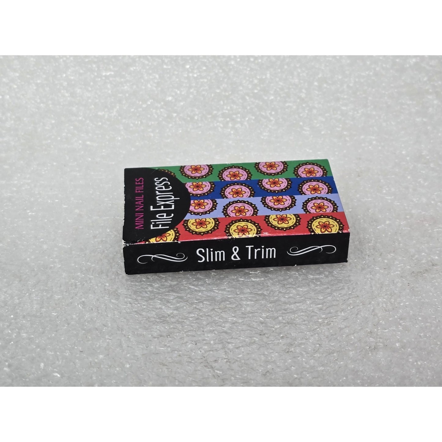Mini Nail Files In Box With Floral Print File Express Slim & Trim 12 Pieces