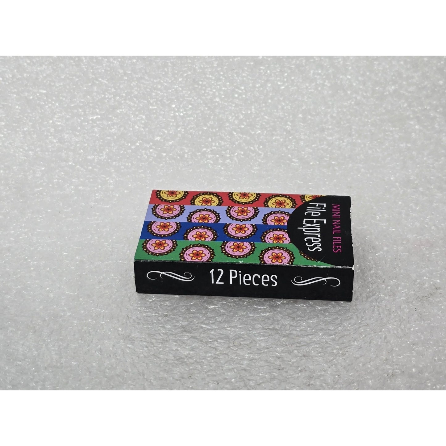 Mini Nail Files In Box With Floral Print File Express Slim & Trim 12 Pieces