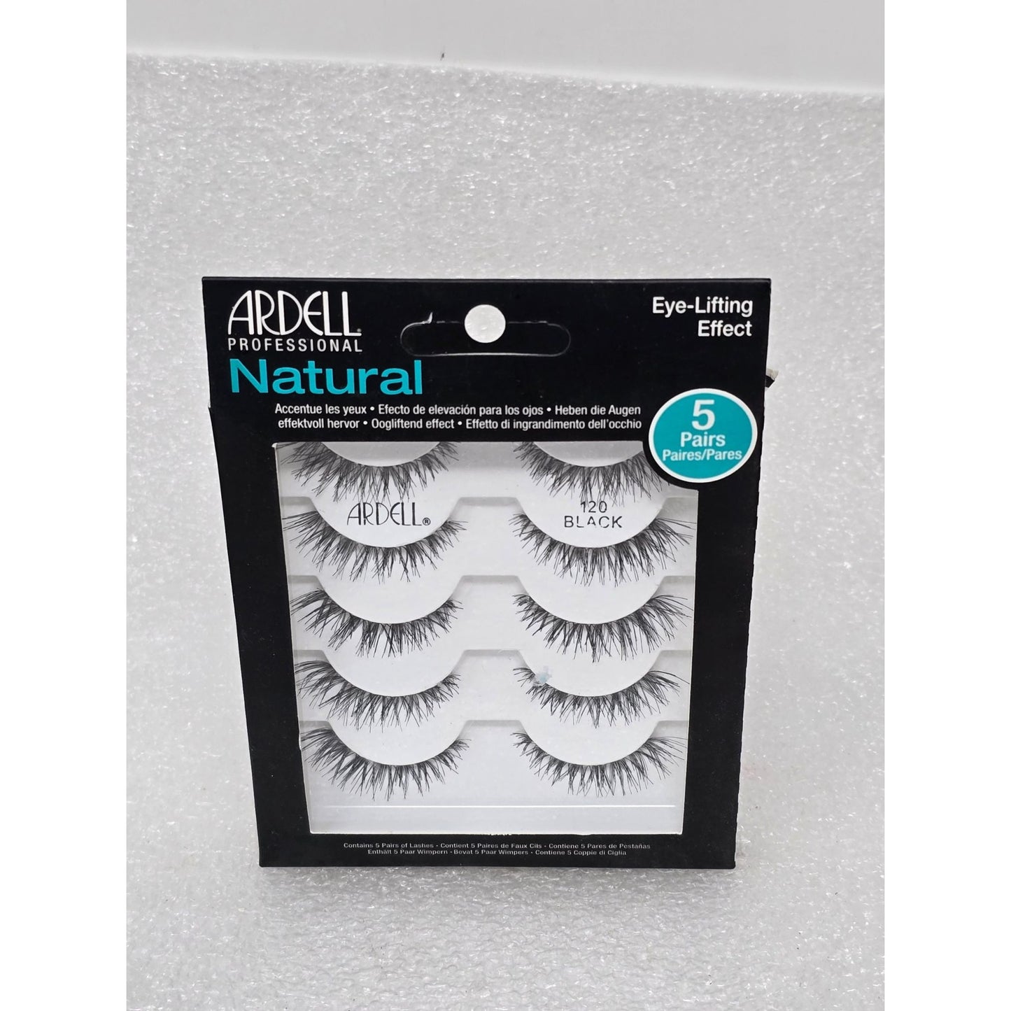 Ardell Professional Natural Eyelashes 120 Black 5 Pairs For Eye-Lifting Effect