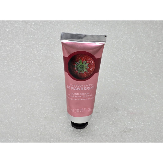 The Body Shop Strawberry Hand Cream 30ml With Cold-Pressed Strawberry Seed Oil