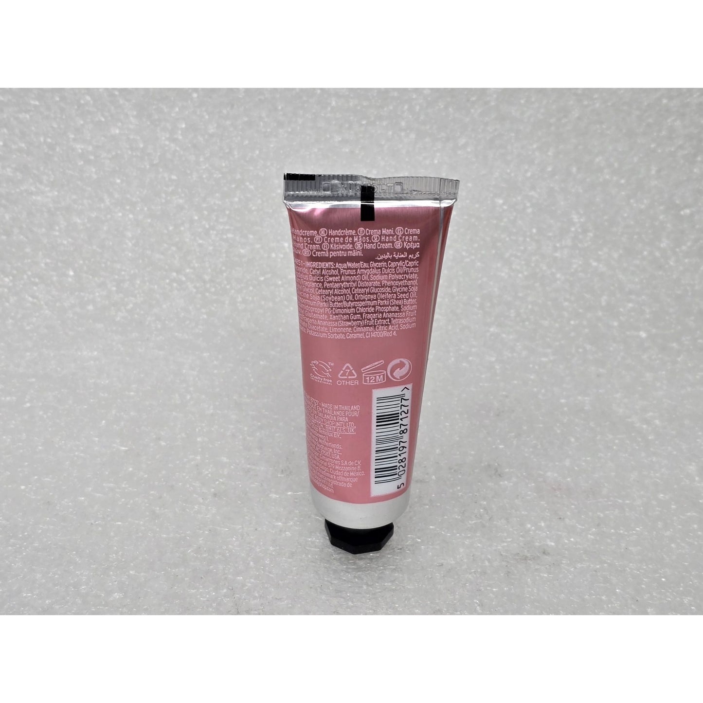 The Body Shop Strawberry Hand Cream 30ml With Cold-Pressed Strawberry Seed Oil