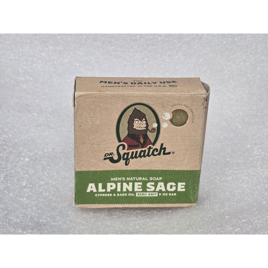 Dr. Squatch Alpine Sage Men's Natural Soap Bar 5 Oz Zero Grit Handcrafted USA