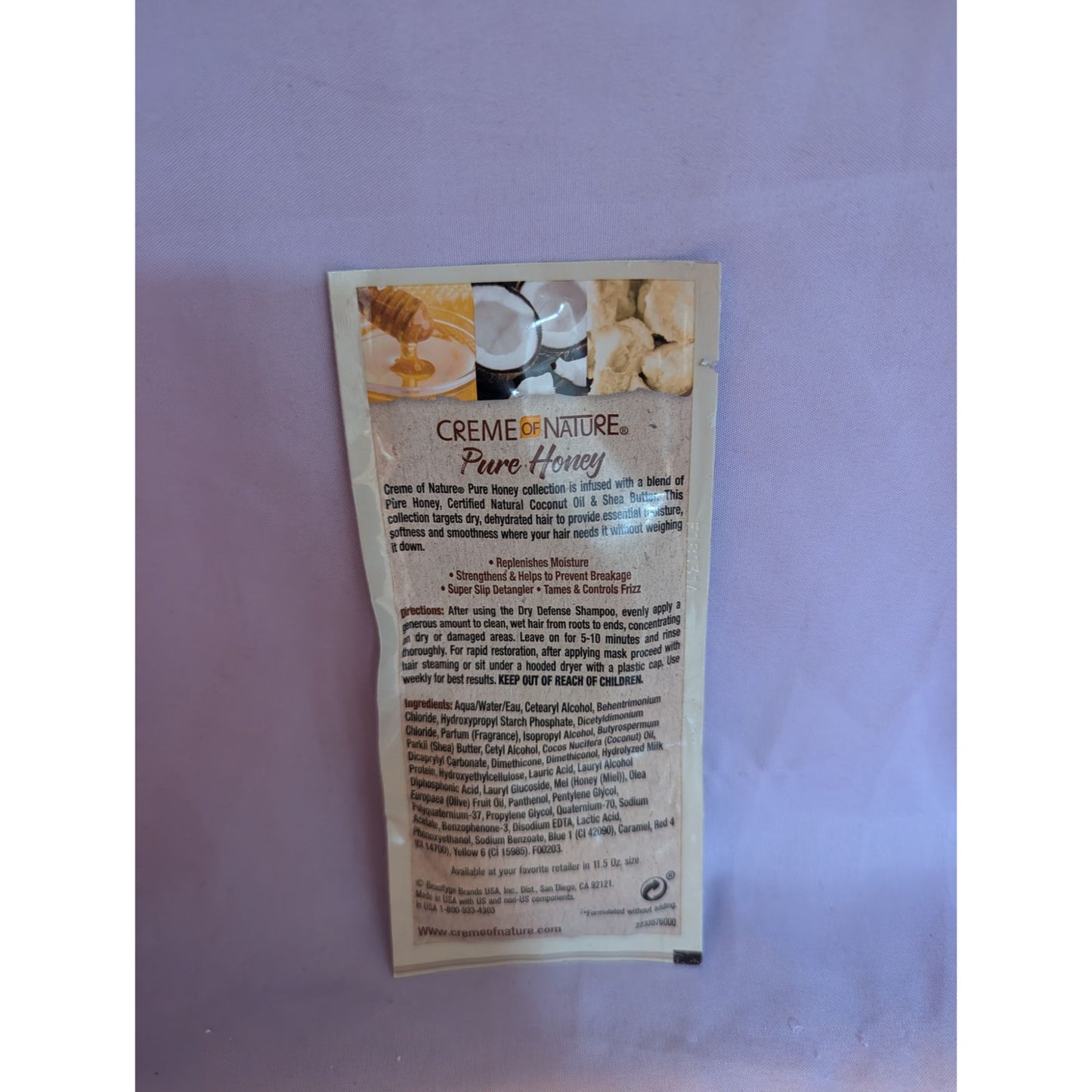 Creme Of Nature Pure Honey Hair Mask Moisture Replenish & Strength Set of 3