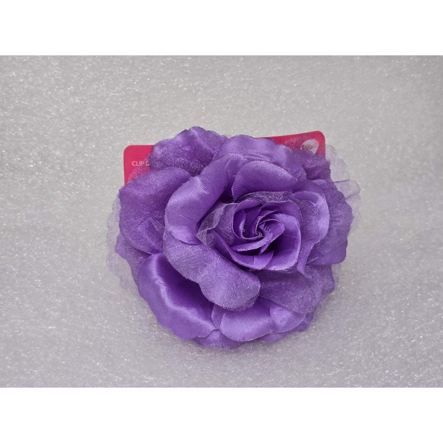 Mix & Co. Purple Flower Hair Clip & Ponytail Holder
